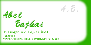 abel bajkai business card